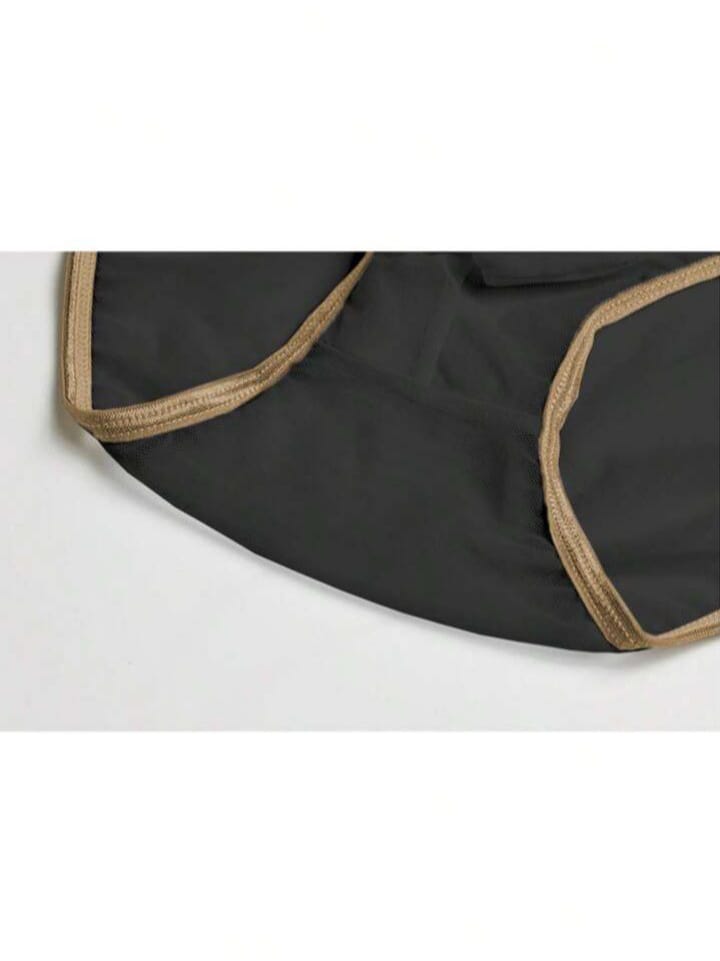 Bonga Boys Men's Sexy Mesh See Though Tringle Underwear With Gold Trim